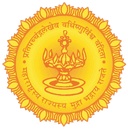 महाराष्ट्र राज्याची राजमुद्रा — कमळाच्या पाकळ्यांच्या वर्तुळात बहुवात असलेला सोनेरी समई, भोवती 'प्रतिपच्चंद्रलेखेव वर्धिष्णुर्विश्ववंदिता महाराष्ट्रस्य राज्यस्य मुद्रा भद्राय राजते' हे राज्यवचन